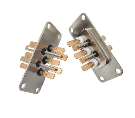 10 PINS Terminal hermétique de fermeture au noyau en cuivre plaqué d'étain avec doubles tampons de soudure fabriqués par frittage de verre-céramique-métal