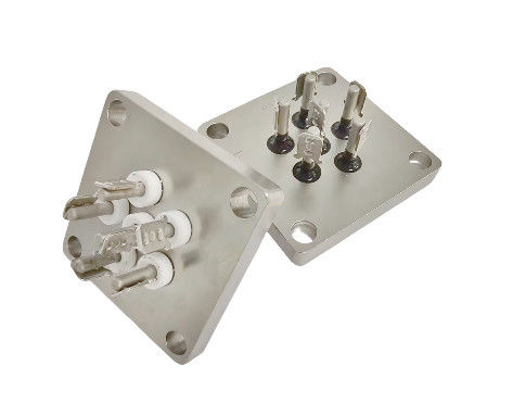 6 noyaux Bimetallic nickel-plaqué double soudage tabs scellé bloc terminal avec 35A courant de fonctionnement max.
