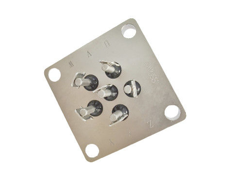 6 noyaux Bimetallic nickel-plaqué double soudage tabs scellé bloc terminal avec 35A courant de fonctionnement max.